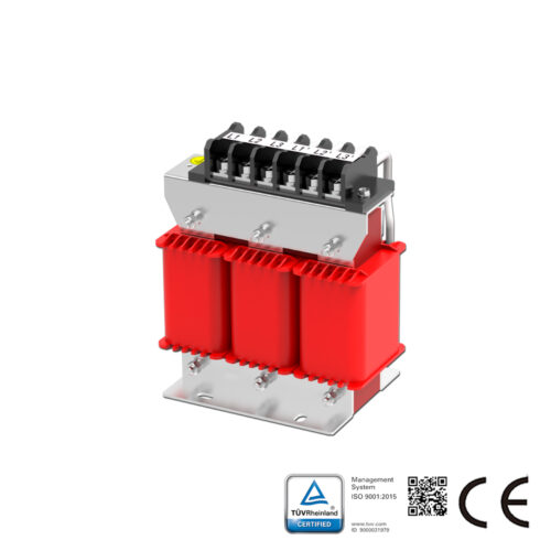 Line Reactor AC 3-Phase 400V ,2%(uK), Rated Current 50A , 18.5kw