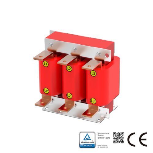 Line Reactor AC 3-Phase 400V ,2%(uK), Rated Current 390A , 187kw
