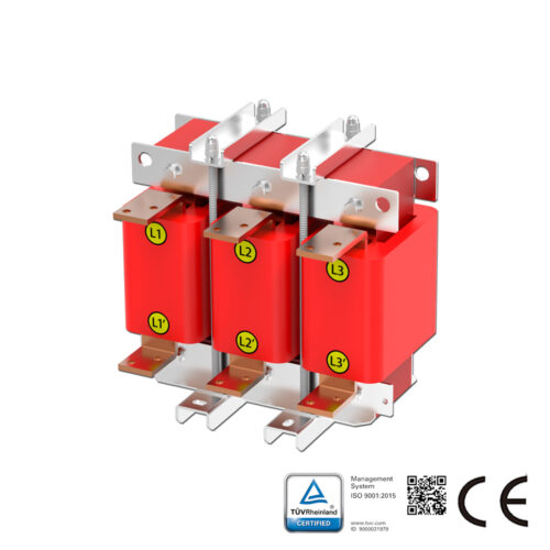 Line Reactor AC 3-Phase 400V ,2%(uK), Rated Current 800A , 380kw