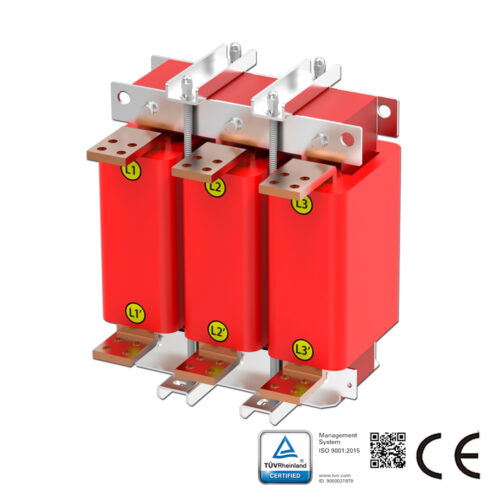 Line Reactor AC 3-Phase 400V ,2%(uK), Rated Current 1600A , 630kw